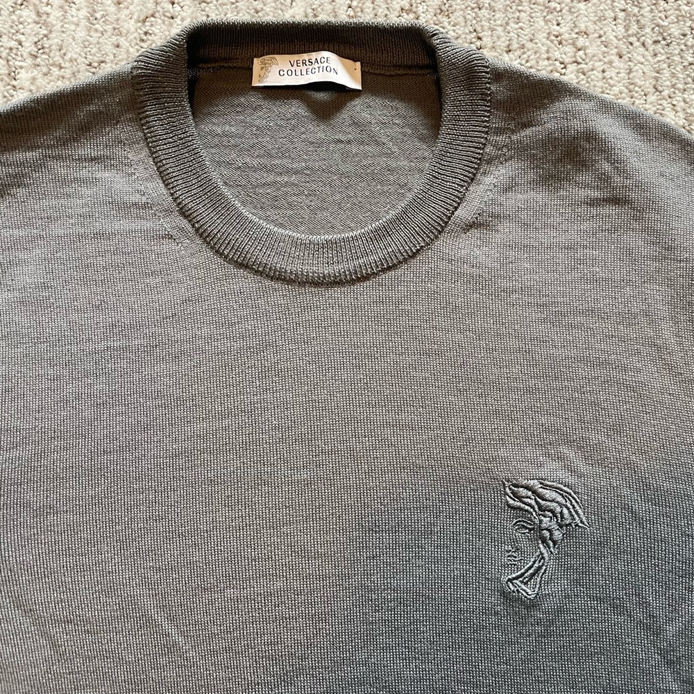 Versace mens grey sweater.